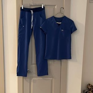 Figs denim scrub set